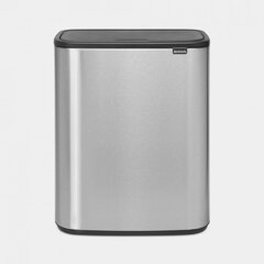 Prügikast Brabantia, Bo Touch Bin 2x30L, Matt Steel FPP цена и информация | Мусорные ящики с креплением на двери | kaup24.ee