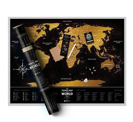 Карта Black World цена и информация | Карты мира | kaup24.ee