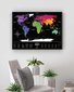 Kraabitav maailmakaart Black World hind ja info | Maailmakaardid | kaup24.ee