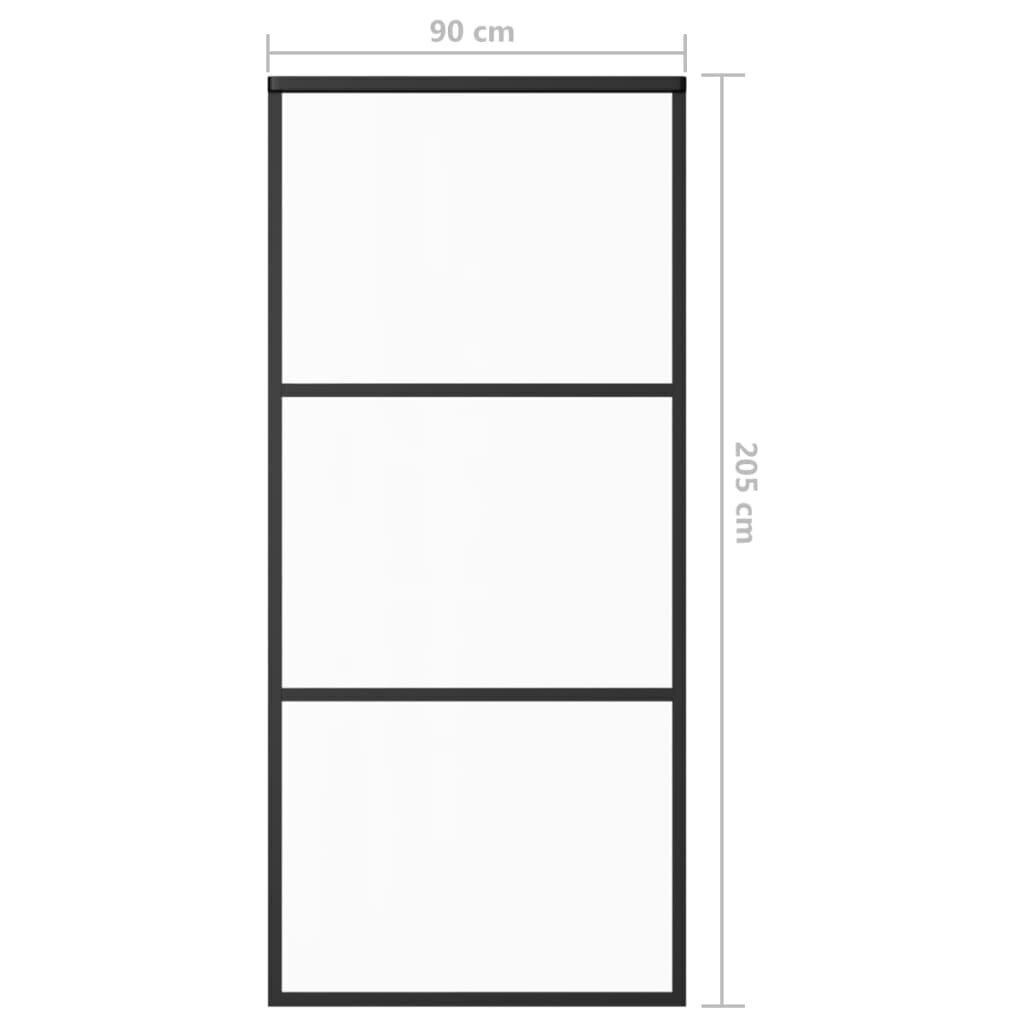 vidaXL liuguks riistvarakomplektiga, ESG klaas ja alumiinium, 90x205cm цена и информация | Siseuksed | kaup24.ee