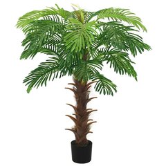 vidaXL kunsttaim, sago palm lillepotiga, 140 cm, roheline hind ja info | Kunstlilled | kaup24.ee