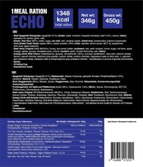 MRE Ratsioon ECHO 1 toidukord 346g, Tactical Foodpack hind ja info | Valmistoit | kaup24.ee