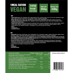 MRE Ratsioon VEGAN 1 toidukord 352g, Tactical Foodpack цена и информация | Готовые блюда | kaup24.ee