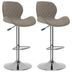 Барные стулья, 2шт, светло-серые, бархат цена и информация | Стулья для кухни и столовой | kaup24.ee