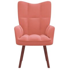 vidaXL puhketool, roosa, samet цена и информация | Кресла в гостиную | kaup24.ee