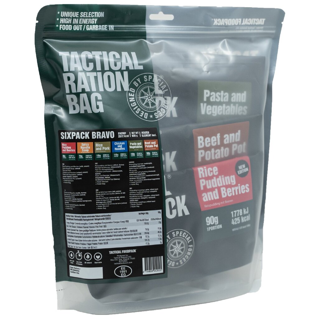 Tactical Sixpack Bravo 600g, Tactical Foodpack hind ja info | Valmistoit | kaup24.ee