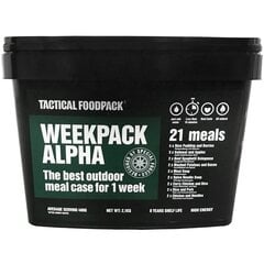 Nädala toiduvarukomplekt lihaga WeekPack Alpha 2080g, Tactical Foodpack hind ja info | Valmistoit | kaup24.ee