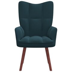vidaXL puhketool, sinine, samet цена и информация | Кресла в гостиную | kaup24.ee