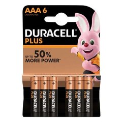 Батарейки щелочные ААА (6 шт.) Duracell цена и информация | Батареи | kaup24.ee