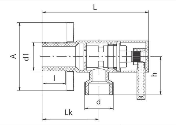 Nurgaklapp/ventiil 1/2"-3/8" keraamilise peaga segistile, kuldne hind ja info | Torude ühendused, ventiilid | kaup24.ee