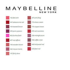 Huulevärv Color Sensational Maybelline: Värvus - 547-pleasure me red hind ja info | Huulepulgad, -läiked, -palsamid, vaseliin | kaup24.ee