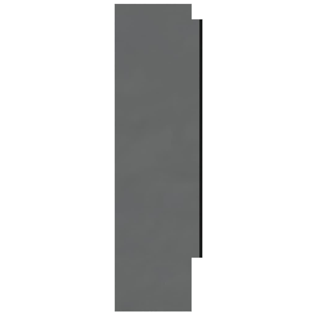 vidaXL vannitoa peegelkapp, 80 x 15 x 60 cm, MDF, säravhall hind ja info | Vannitoakapid | kaup24.ee