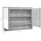 vidaXL vannitoa peegelkapp, 80 x 15 x 60 cm, MDF, betoonhall hind ja info | Vannitoakapid | kaup24.ee