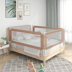 vidaXL voodipiire väikelapse voodile, pruunikashall, 100x25 cm, kangas hind ja info | Laste ohutustarvikud | kaup24.ee