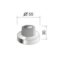 Uksetugi, kruvitav, d-55x30mm, teras, Aspro hind ja info | Ukse hinged, tarvikud | kaup24.ee