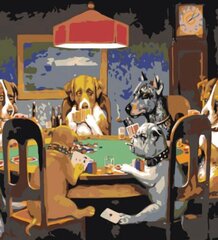 Kартины по цифрам " Собаки, игpaющие покер " 40x50  ARTH-ah0057VG цена и информация | Живопись по номерам | kaup24.ee