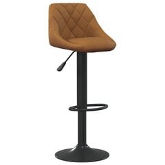 vidaXL baaritoolid 2 tk, pruun, samet hind ja info | Söögilaua toolid, köögitoolid | kaup24.ee