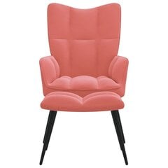 vidaXL puhketool jalapingiga, roosa, samet цена и информация | Кресла в гостиную | kaup24.ee