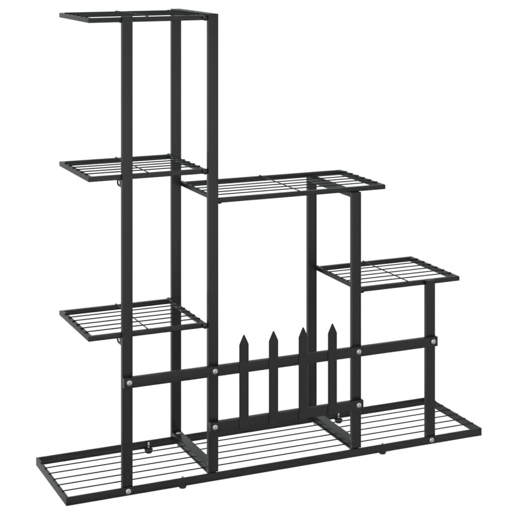 vidaXL lillealus, 94.5 x 25 x 88 cm, must, metall hind ja info | Aiatööriistad | kaup24.ee