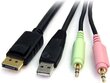 StarTech, DP4N1USB6 USB, DisplayPort, Audio, 1.8 m цена и информация | Kaablid ja juhtmed | kaup24.ee