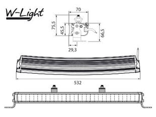 Kaugtuli W-Light Wave 500 105W 12-48V 105W Ref.45 8400lm цена и информация | Фары | kaup24.ee