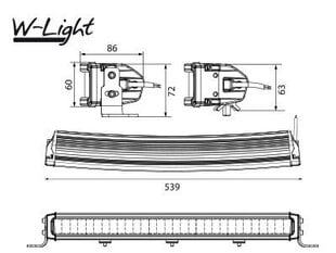 Kaugtuli W-light Comber 550 150W 12-48V Ref.45 13500lm IP67 R10 R112 hind ja info | Autotuled | kaup24.ee