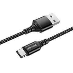 Borofone kaabel BX54 Ultra Bright - USB tüüp C - 2,4A 1 meeter, must hind ja info | Mobiiltelefonide kaablid | kaup24.ee