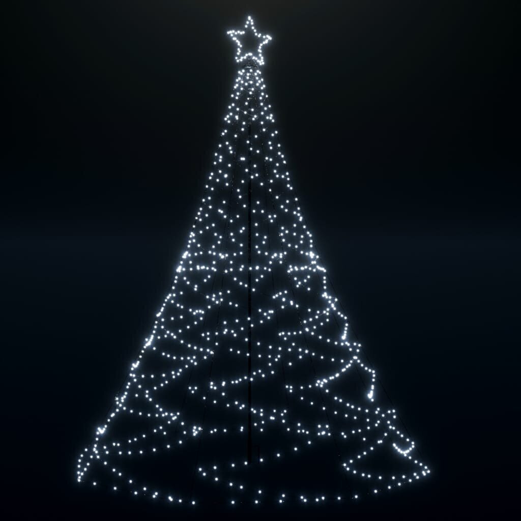 vidaXL jõulupuu metallist postiga, 500 LEDi, külm valge, 3 m hind ja info | Kunstkuused | kaup24.ee