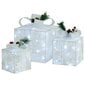 vidaXL dekoratiivsed jõulukingikarbid 3tk, hõbedane, õue ja tuppa hind ja info | Jõulukaunistused | kaup24.ee