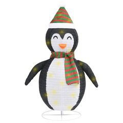 vidaXL dekoratiivne lumepingviini kuju, luksuslik kangas, 120 cm hind ja info | Jõulukaunistused | kaup24.ee