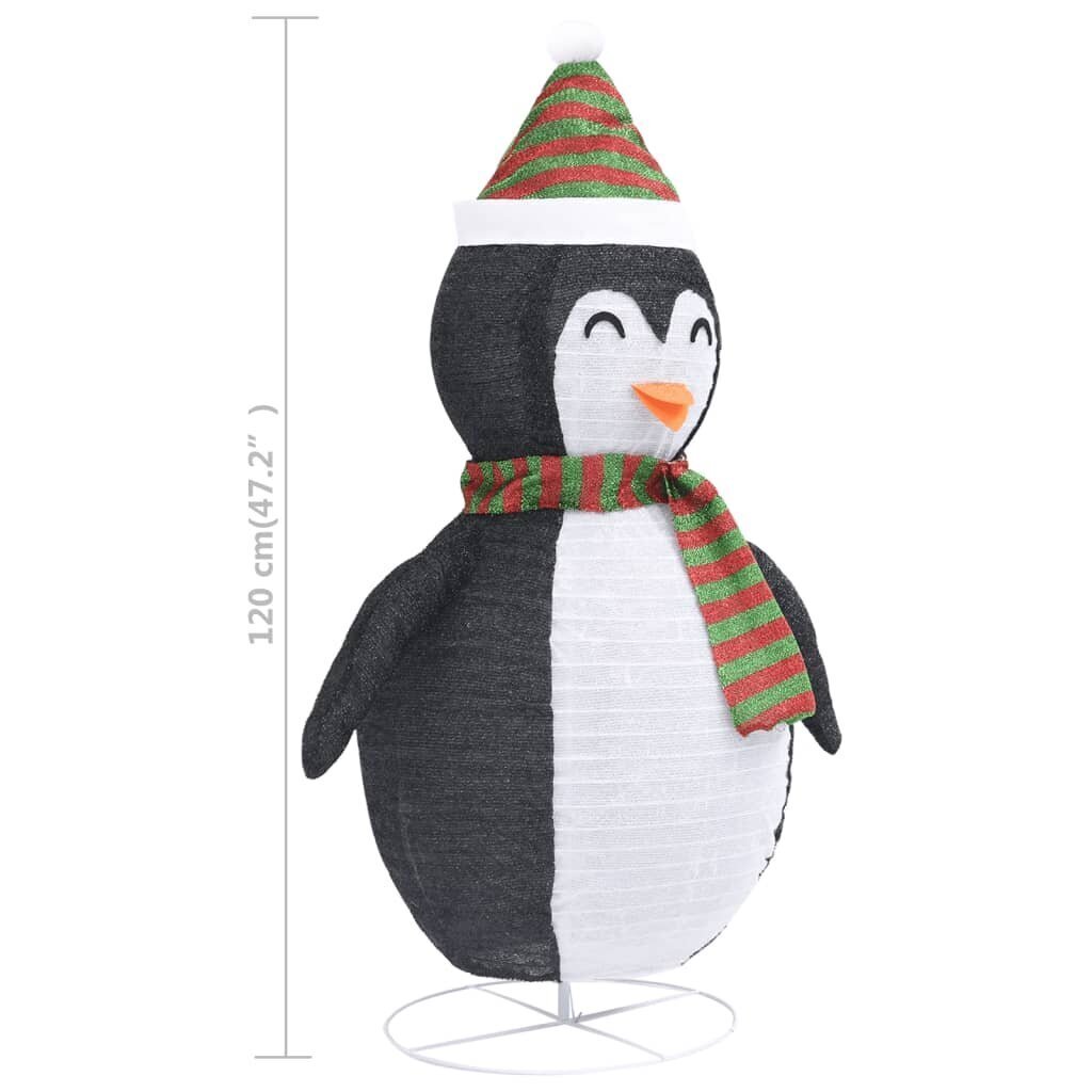vidaXL dekoratiivne lumepingviini kuju, luksuslik kangas, 120 cm цена и информация | Jõulukaunistused | kaup24.ee