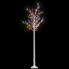 vidaXL jõulupuu 180 LEDi 1,8 m, värviline paju, tuppa/õue hind ja info | Jõulukaunistused | kaup24.ee