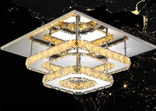 LED laevalgusti Crystal Square Double, 3000K цена и информация | Потолочные светильники | kaup24.ee