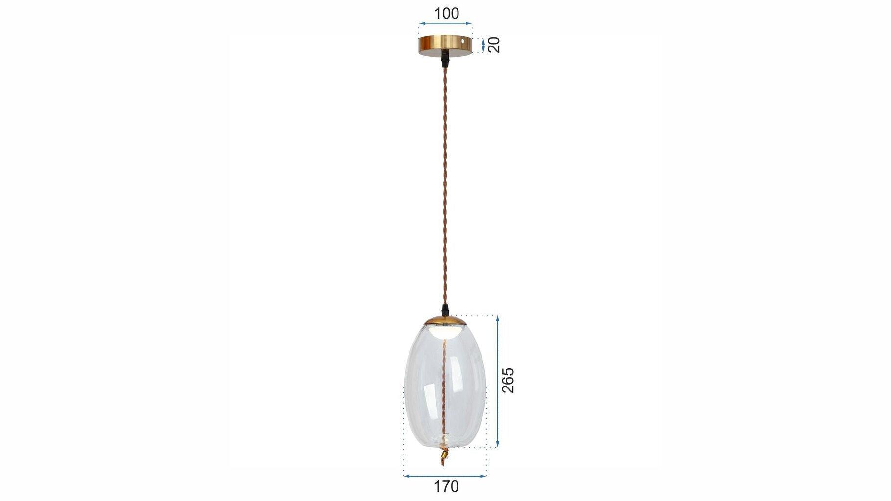 LED rippvalgusti Modern Knot A, Transparent hind ja info | Rippvalgustid | kaup24.ee