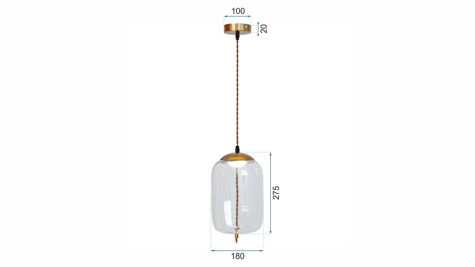 LED rippvalgusti Modern Knot B, Transparent цена и информация | Rippvalgustid | kaup24.ee