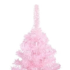 vidaXL kunstkuusk LEDide ja kuulidega, roosa, 240 cm, PVC цена и информация | Искусственные елки | kaup24.ee