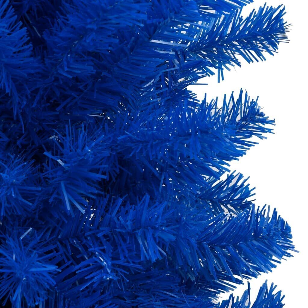 vidaXL kunstkuusk LEDide ja kuulidega, sinine, 120 cm, PVC hind ja info | Kunstkuused | kaup24.ee