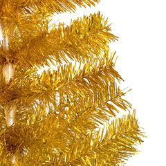 vidaXL kunstkuusk LED-tulede ja alusega, kuldne, 150 cm, PET цена и информация | Искусственные елки | kaup24.ee