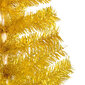vidaXL kunstkuusk LEDide ja kuulidega, kuld, 180 cm, PET hind ja info | Kunstkuused | kaup24.ee
