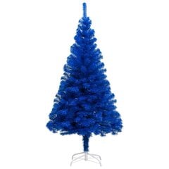 vidaXL kunstkuusk LEDide ja kuulidega, sinine, 150 cm, PVC hind ja info | Kunstkuused | kaup24.ee