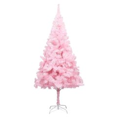 vidaXL kunstkuusk LEDide ja kuulidega, roosa, 210 cm, PVC цена и информация | Новогодние елки | kaup24.ee