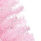 vidaXL kunstkuusk LED-tulede ja kuulidega, roosa, 240 cm, PVC hind ja info | Kunstkuused | kaup24.ee