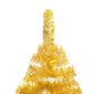 vidaXL kunstkuusk LEDide ja kuulidega, kuld, 210 cm, PET hind ja info | Kunstkuused | kaup24.ee