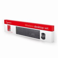 KEYBOARD +MOUSE WRL ENG/DESKTOP BK KBS-WCH-01 GEMBIRD цена и информация | Клавиатуры | kaup24.ee