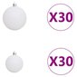 vidaXL kunstkuusk LEDide ja kuulidega, 500 cm, valge hind ja info | Kunstkuused | kaup24.ee