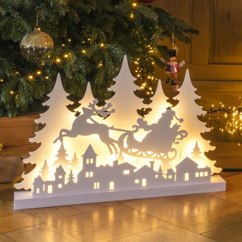HI LED puidust siluett ühe põhjapõdraga hind ja info | Jõulukaunistused | kaup24.ee