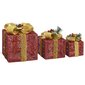 vidaXL dekoratiivsed jõulukingikarbid 3 tk, punane, õue ja tuppa цена и информация | Jõulukaunistused | kaup24.ee