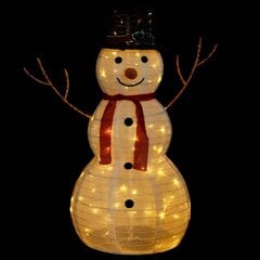 vidaXL dekoratiivne lumememme kuju, LED, luksuslik kangas, 90 cm hind ja info | Jõulukaunistused | kaup24.ee