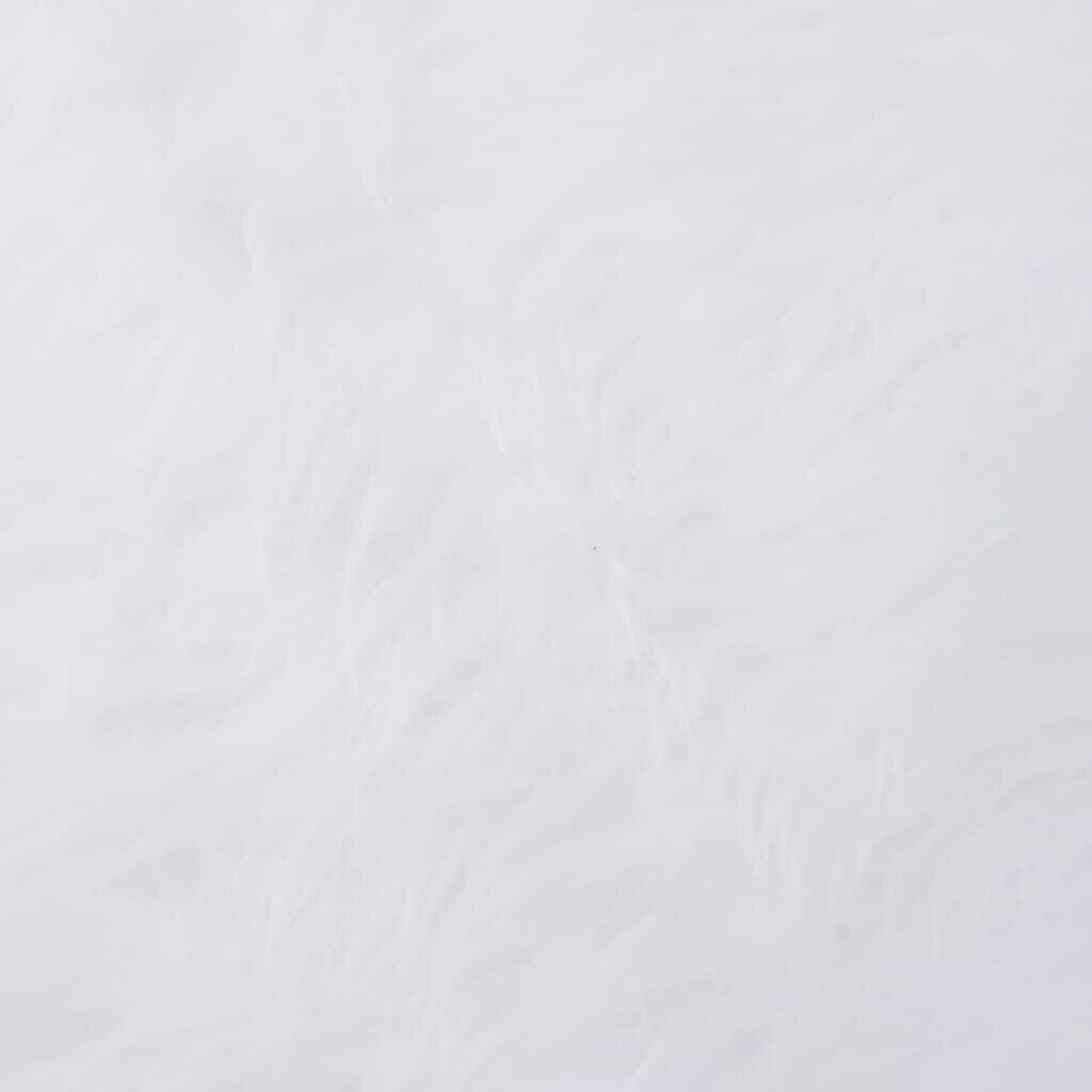 vidaXL jõulupuu alune lina, valge, 90 cm, kunstkarusnahk hind ja info | Jõulukaunistused | kaup24.ee