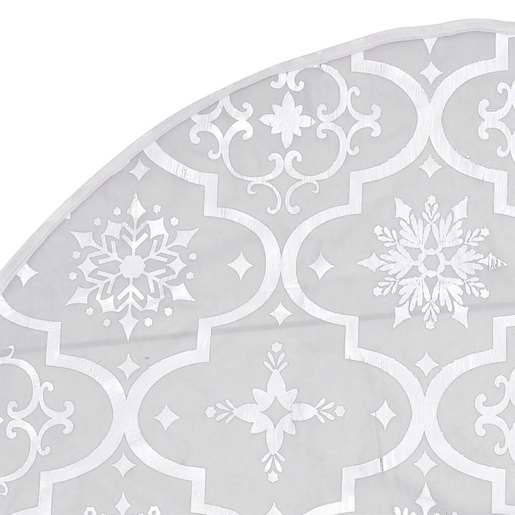vidaXL luksuslik jõulupuu alune lina, sokiga, valge, 122 cm, kangas hind ja info | Jõulukaunistused | kaup24.ee